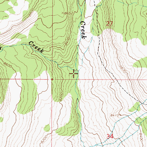 Topographic Map of Little Bear Creek, UT
