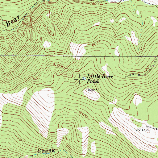 Topographic Map of Little Bear Pond, UT