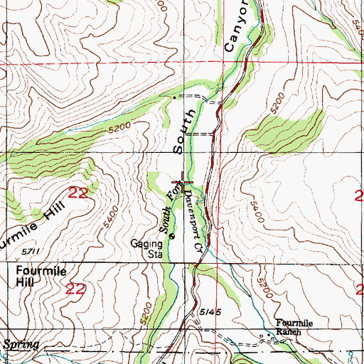 Topographic Map of Little Bear River, UT