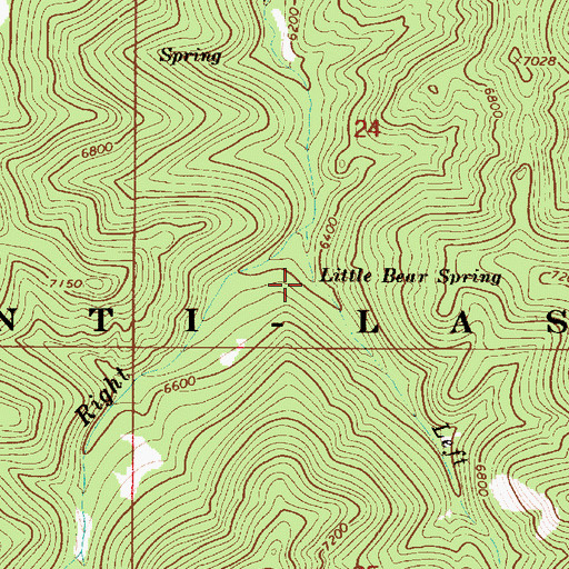 Topographic Map of Little Bear Spring, UT