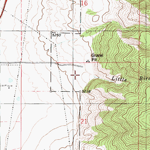 Topographic Map of Little Birch Creek, UT