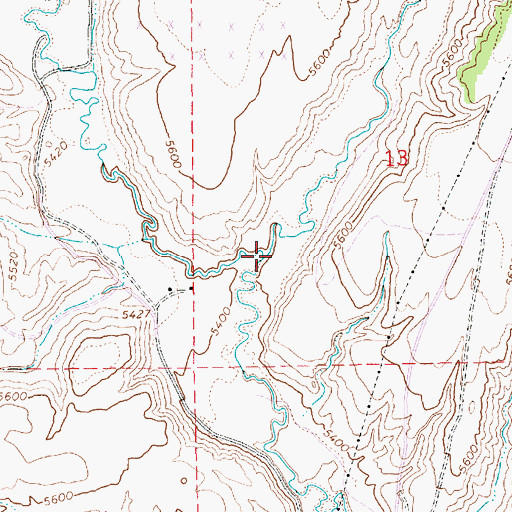 Topographic Map of Little Brush Creek, UT