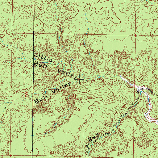 Topographic Map of Little Bull Valley, UT