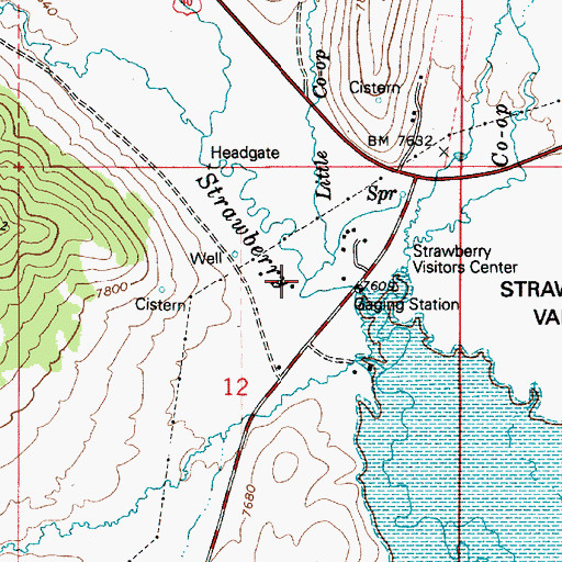 Topographic Map of Little Co-op Creek, UT
