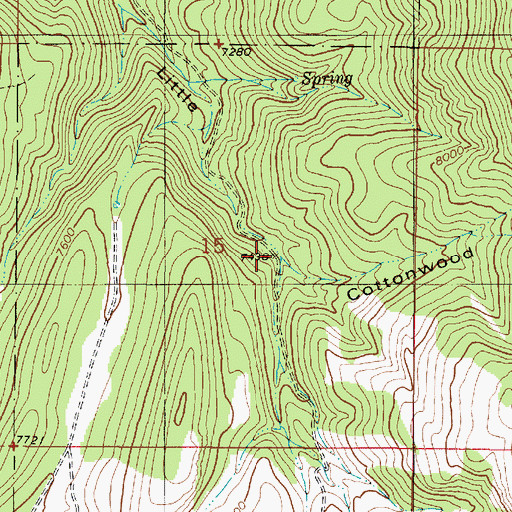 Topographic Map of Little Cottonwood Canyon, UT