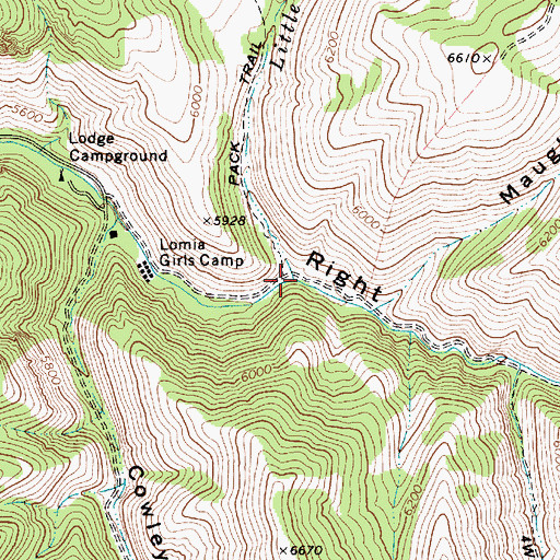 Topographic Map of Little Cottonwood Creek, UT