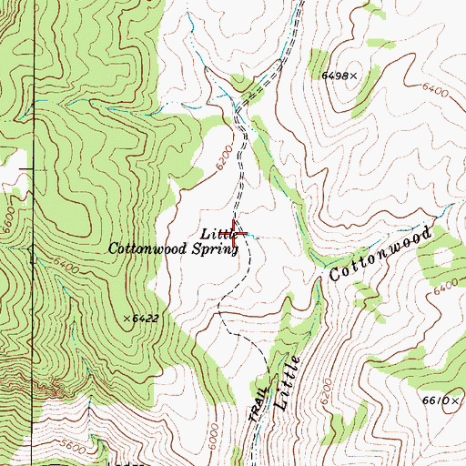 Topographic Map of Little Cottonwood Spring, UT