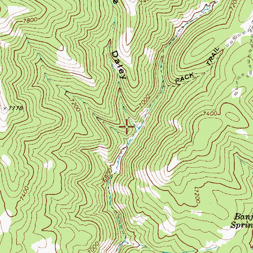 Topographic Map of Little Daley, UT
