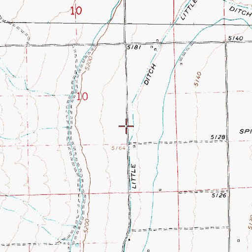 Topographic Map of Little Ditch, UT