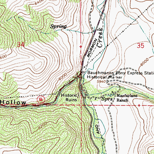 Topographic Map of Little Dutch Hollow, UT