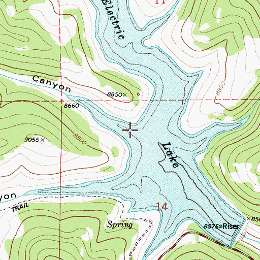 Topographic Map of Little Eccles Canyon, UT