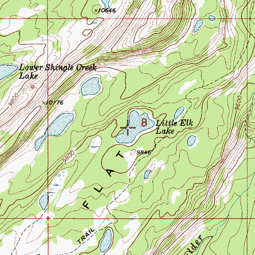 Topographic Map of Little Elk Lake, UT