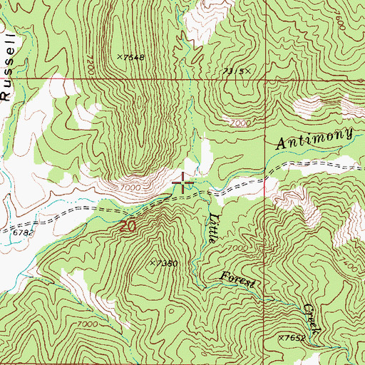 Topographic Map of Little Forest Creek, UT