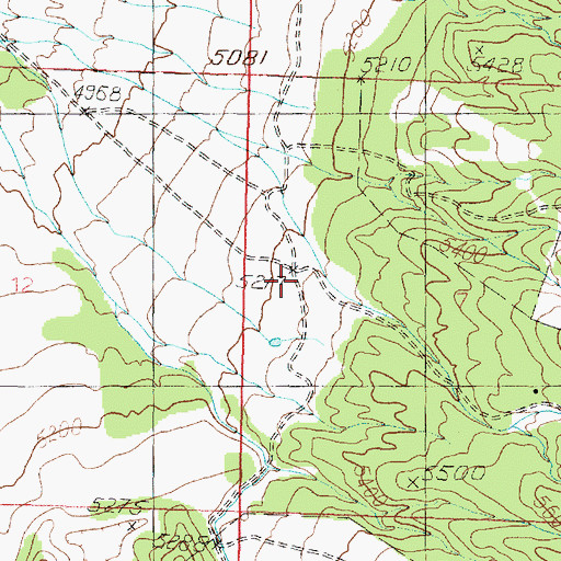 Topographic Map of Little Granite Canyon, UT