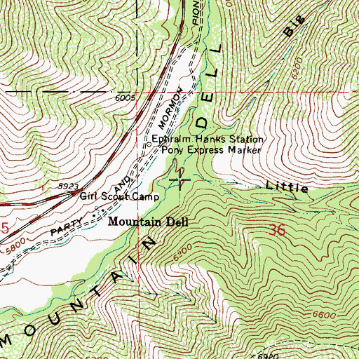 Topographic Map of Little Hatch Canyon, UT