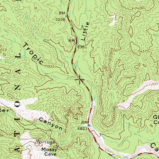 Topographic Map of Little Henderson Canyon, UT