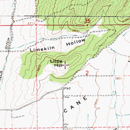 Topographic Map of Little Hill, UT