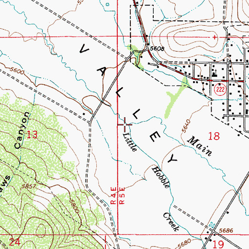 Topographic Map of Little Hobble Creek, UT