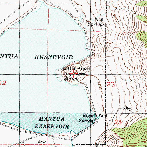 Topographic Map of Little Knoll, UT