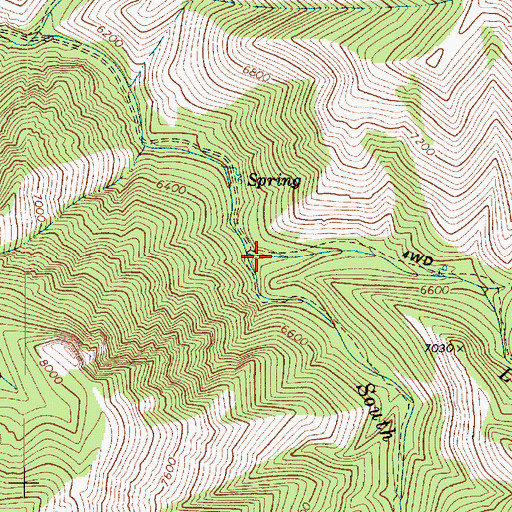 Topographic Map of Little Left Hand Fork High Creek, UT