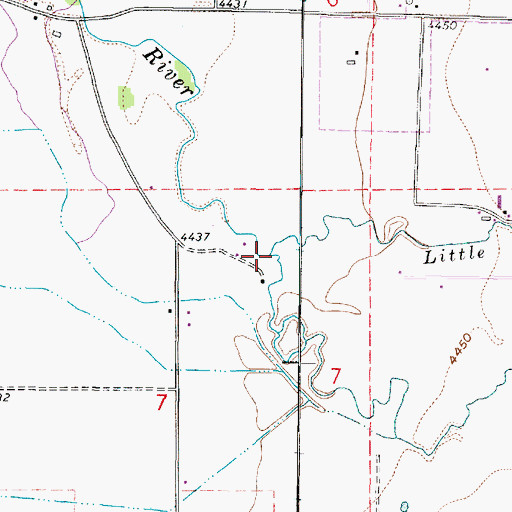 Topographic Map of Little Logan River, UT