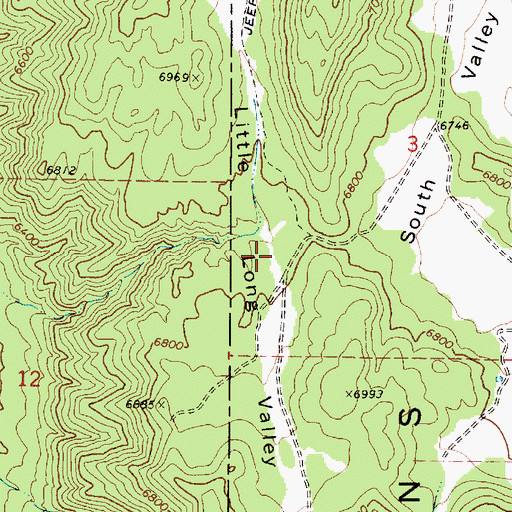 Topographic Map of Little Long Valley, UT