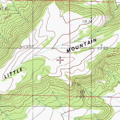 Topographic Map of Little Mountain, UT
