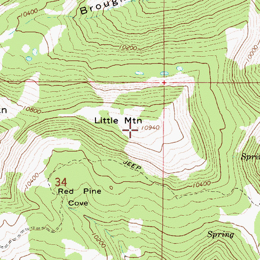 Topographic Map of Little Mountain, UT