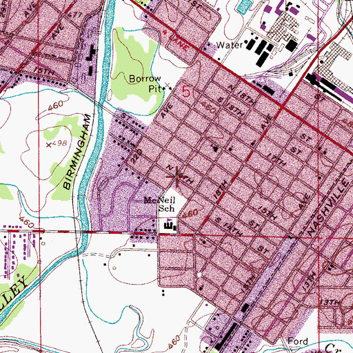 Topographic Map of Little Souls Saving Church, AL