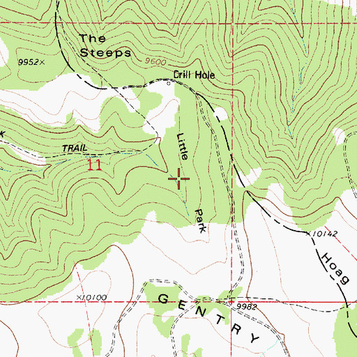 Topographic Map of Little Park, UT