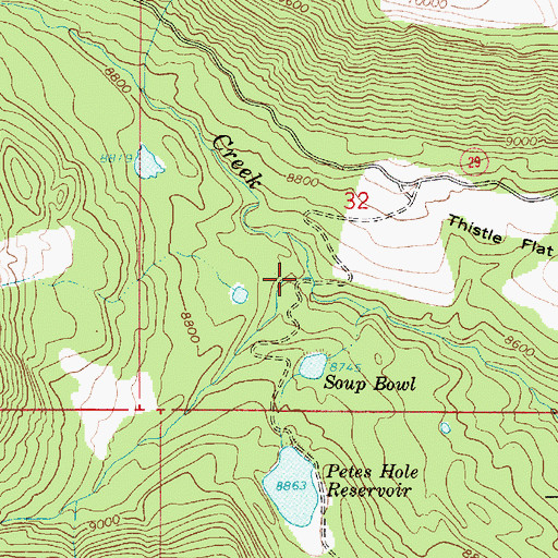 Topographic Map of Little Petes Hole, UT