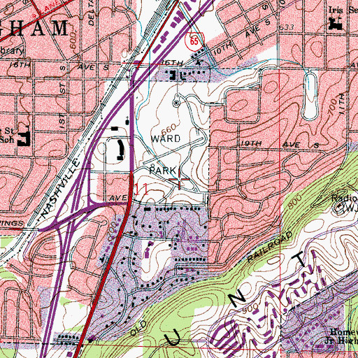 Topographic Map of Holly Spring, AL