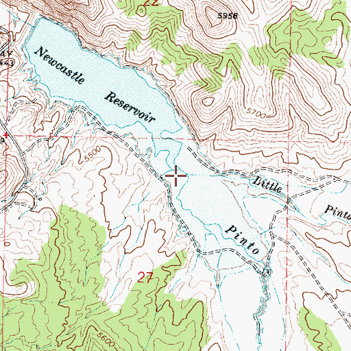 Topographic Map of Little Pinto Creek, UT