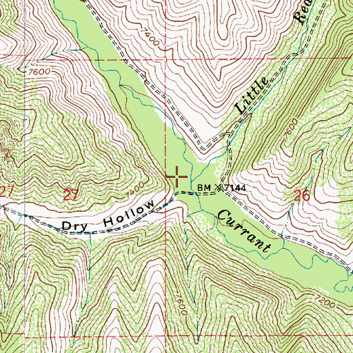 Topographic Map of Little Red Creek, UT
