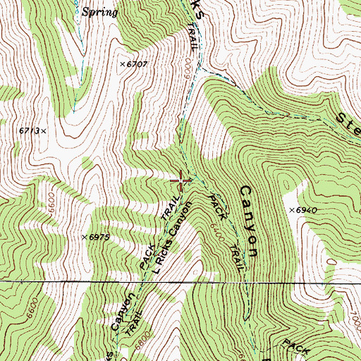 Topographic Map of Little Ricks Canyon, UT