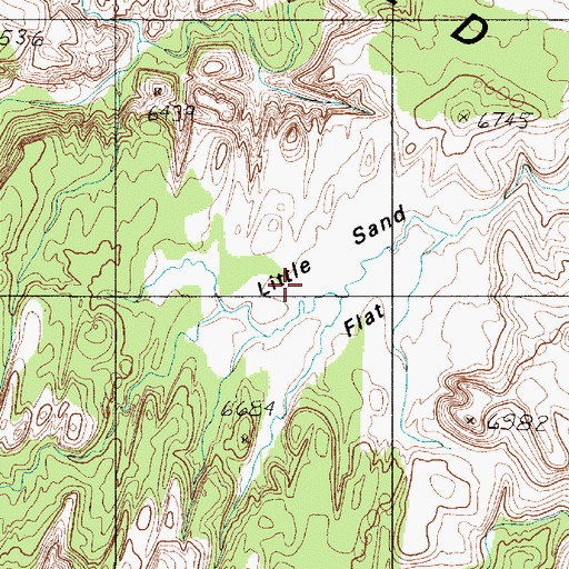 Topographic Map of Little Sand Flat, UT