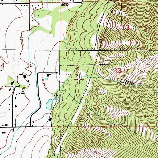 Topographic Map of Little Slide Canyon, UT