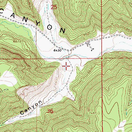 Topographic Map of Little Sulphur Canyon, UT