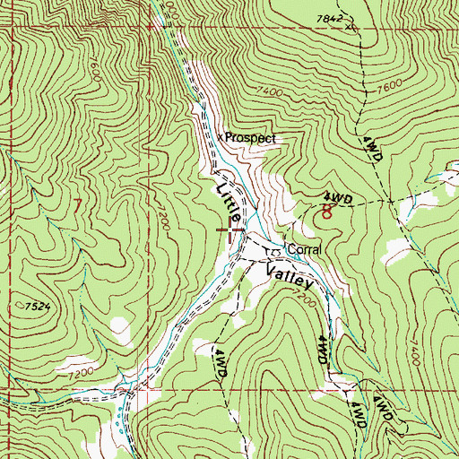 Topographic Map of Little Valley, UT