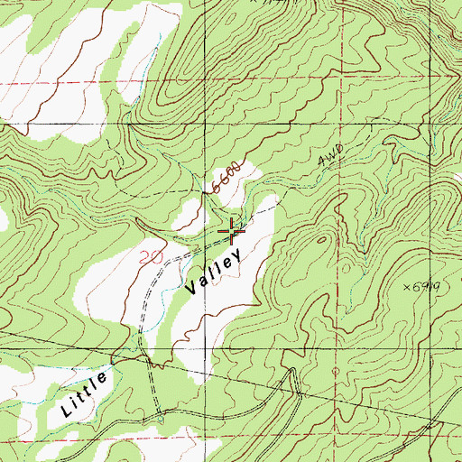 Topographic Map of Little Valley, UT