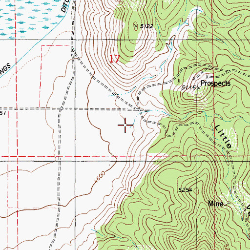 Topographic Map of Little Valley, UT