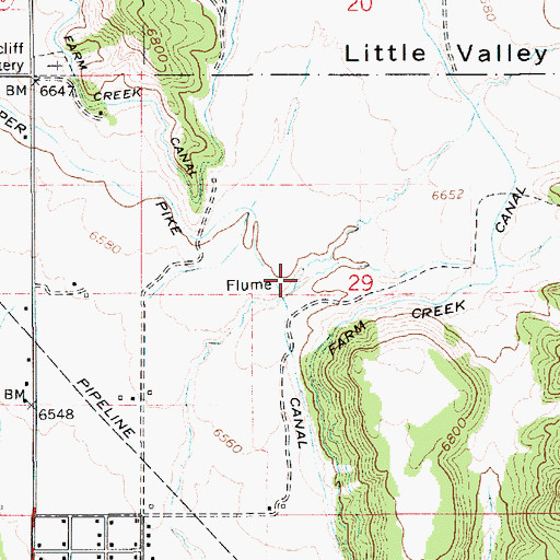 Topographic Map of Little Valley, UT