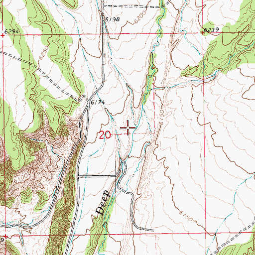 Topographic Map of Little Water, UT