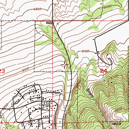 Topographic Map of Loafer Canyon, UT