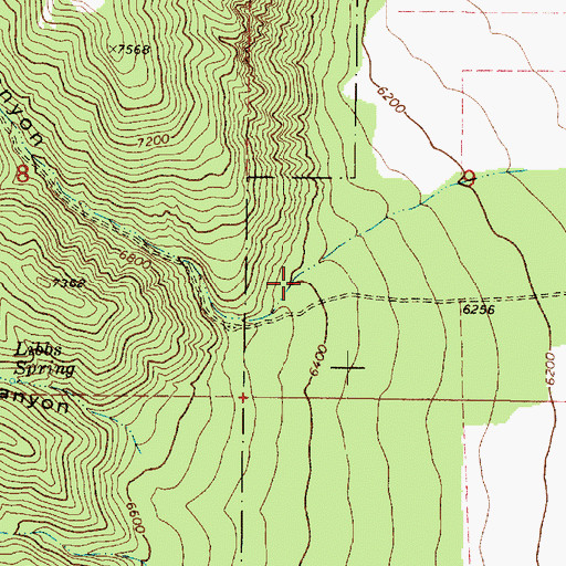 Topographic Map of Loafers Canyon, UT