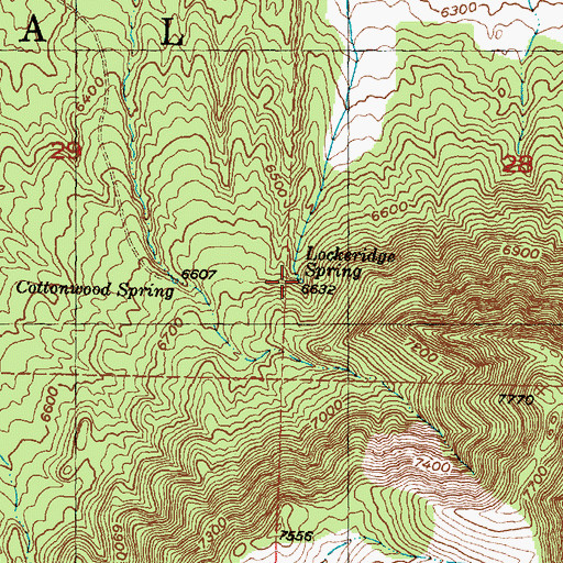 Topographic Map of Lockeridge Spring, UT