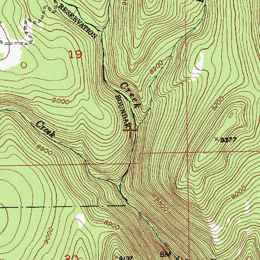 Topographic Map of Loco Creek, UT