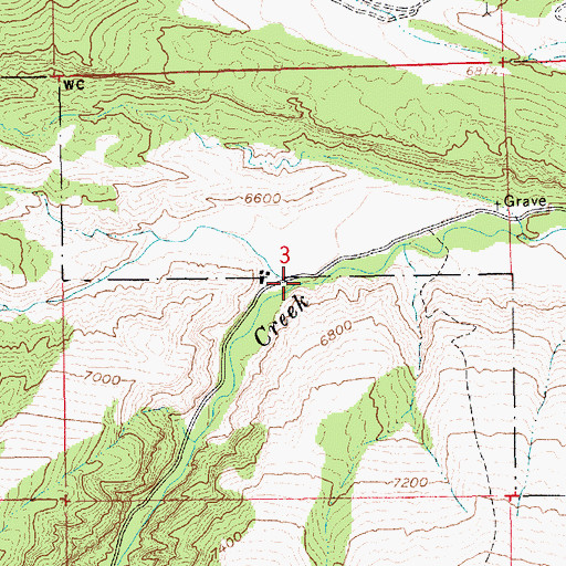Topographic Map of Lodgepole Creek, UT