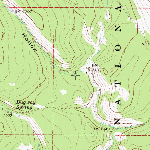 Topographic Map of Log Cabin Hollow, UT