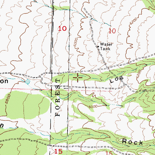 Topographic Map of Log Canyon, UT